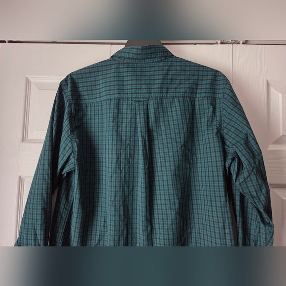 NWT Chaps Dark Green Checkered Button Down Shirt size L - Picture 7 of 10